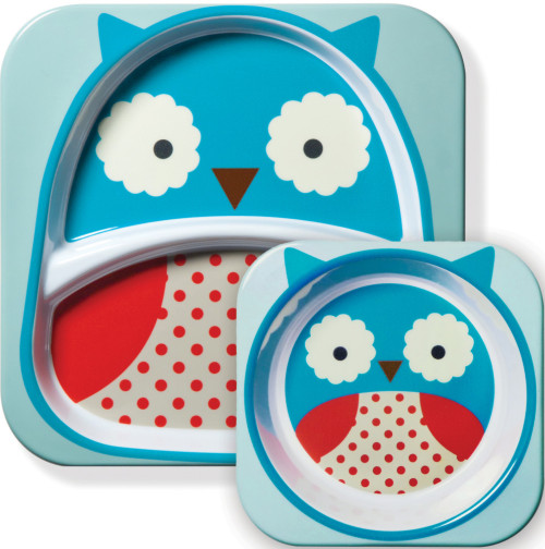 Skip Hop, Zoo Tallrikar, 2-pack, Uggla