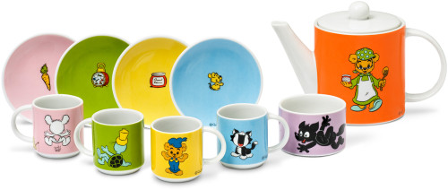Micki, Bamse, Kaffeservis, Porslin