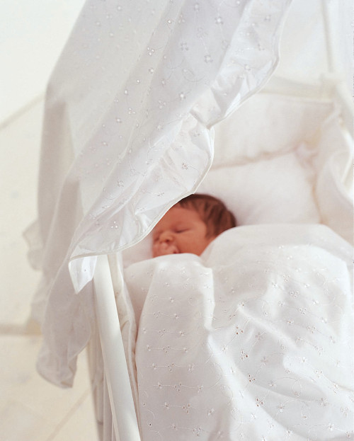 Baby Dan, Vagghimmel, Broderie Anglaise, Vit