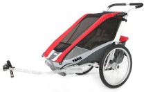 Thule, Chariot/Cougar 2, Multivagn för 2 barn, Red