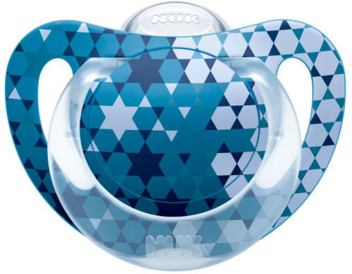 NUK, Napp, Silikon, Genius Color, 0-6 mån, 1-pack, Blå/Stjärnor