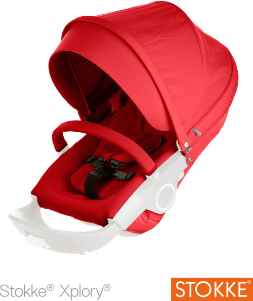 Stokke Xplory, Crusi & Trailz, Textil till sittdel, Red