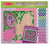 Melissa & Doug, Peel & Press Sticker by Number, Shiny Mosaics, Butterfly