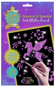 Melissa & Doug, Scratch Magic, Pink Glitter Board, Princess