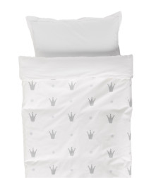 NG Baby, Royal, Påslakanset, Spjälsäng, Vit/grå