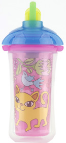 Munchkin, Mugg med sugrör, Insulated Flip Straw Cup, 266 ml, Rosa