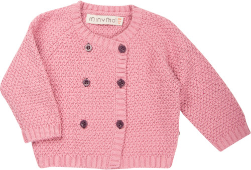 Minymo, Dubbelknäppt cardigan, Rose
