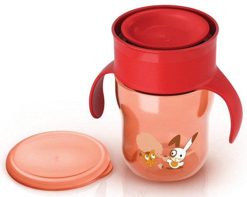 Philips Avent, Magic mugg med tiltpip, 260 ml, Röd
