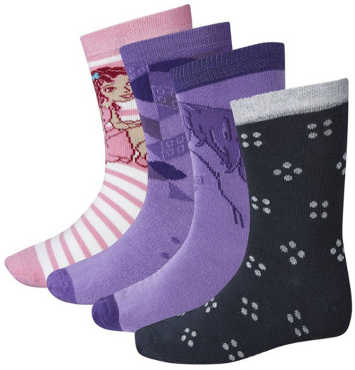 LEGO Wear, Strumpor, 4-pack, DUPLO, Abbey 604, Lila