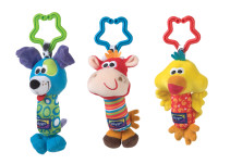 PLAYGRO, Vagnsleksak, Trio, 3-pack