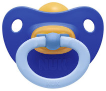 NUK, Classic Soft, Napp, Latex, 0-6 mån, 1-pack, Blå