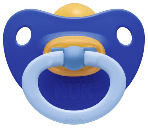 NUK, Classic Soft, Napp, Latex, 0-6 mån, 1-pack, Blå