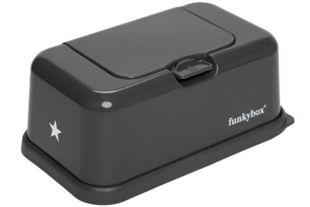 Funkybox, Förvaringsbox för våtservetter, Mörkgrå