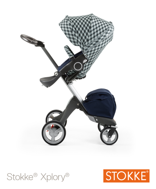Stokke Xplory, Crusi & Trailz, Textil till sittdel, Grey Cube