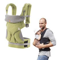 Ergobaby 360, Bärsele, Grön + Hybridsjal, Paket