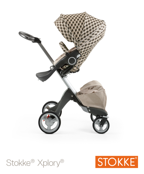Stokke Xplory, Crusi & Trailz, Textil till sittdel, Beige Cube