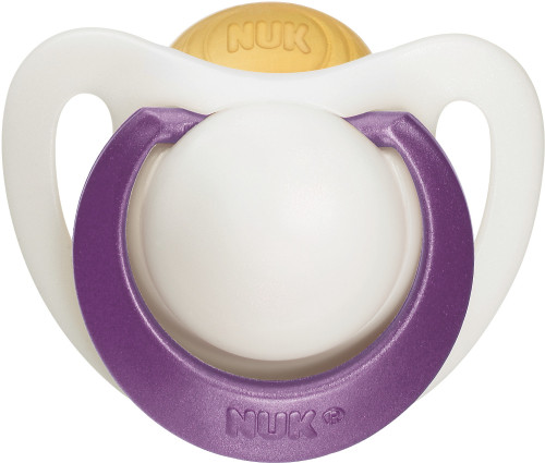 NUK, Genius, Napp, Latex, 6-18 mån, 1-pack, Lila