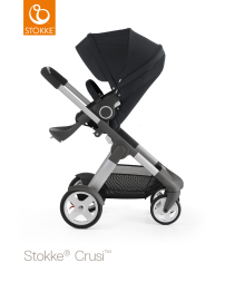 Stokke Crusi, Sittvagn, Black inkl. Summer Kit, Sandy Beige, Paket