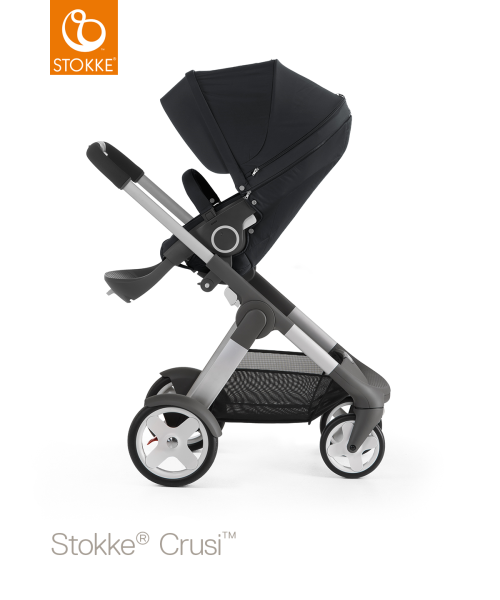 Stokke Crusi, Sittvagn, Black inkl. Summer Kit, Sandy Beige, Paket