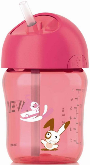Philips Avent, Magic, Sugrörsmugg, Rosa, 260 ml