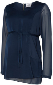 Mamalicious, Gravidblus, Nori Woven Shirt, Black Iris